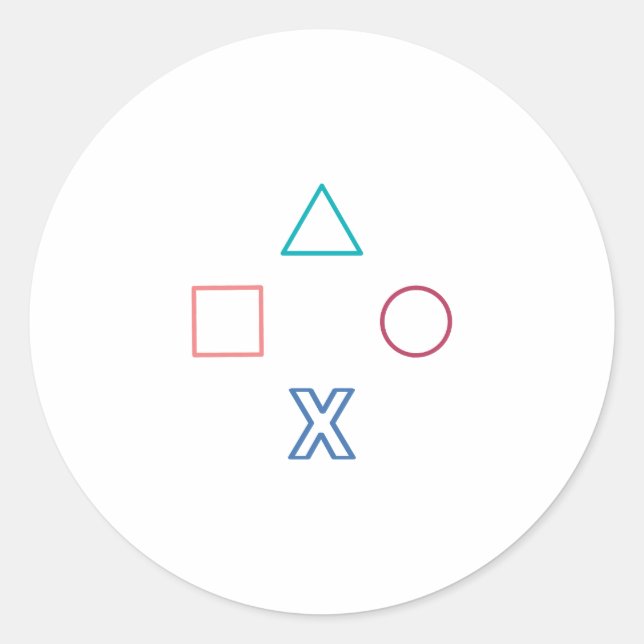 Controller buttons, Gift For Gamer, Video games,  Classic Round Sticker (Front)
