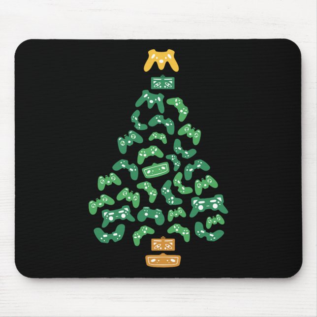 Controller Christmas Tree Pajama Cool Xmas Gaming  Mouse Mat (Front)
