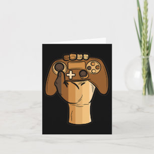 Controller Fist Black History Blm Gaming Gamer 1 Card