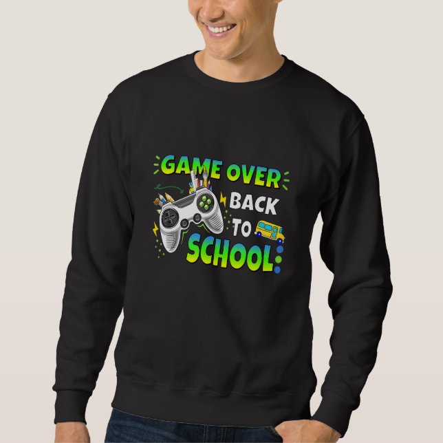Controller Game Over Back To School Gaming  Boys K Sweatshirt (Front)