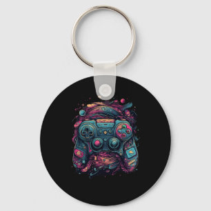 Controller Gaming Rave Gamer Nerd Abstract Pc Game Key Ring