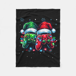 Controller Santa Hat Christmas Gaming X-mas Gamer Fleece Blanket