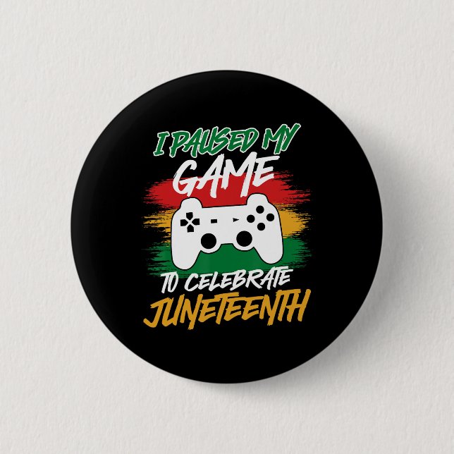 Controller Video Games Console Paused My Game June 6 Cm Round Badge (Front)