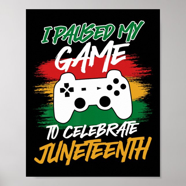 Controller Video Games Console Paused My Game June Poster (Front)