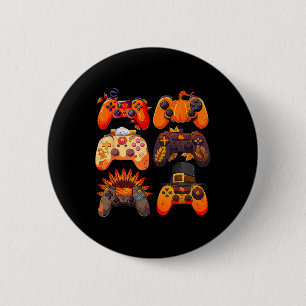 Controllers Fall Gaming Video Game Turkey Thanksgi 6 Cm Round Badge