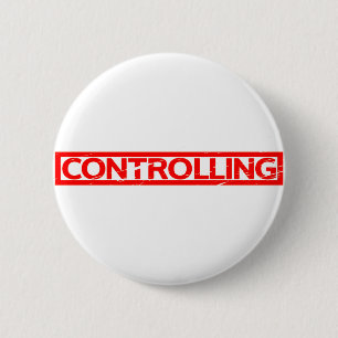 Controlling Stamp 6 Cm Round Badge