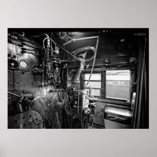 CONTROLS of STEAM LOCOMOTIVE NO. 611 c. 1950 Poster