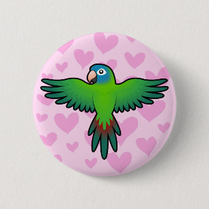 Conure / Lorikeet / Parrot Love 6 Cm Round Badge