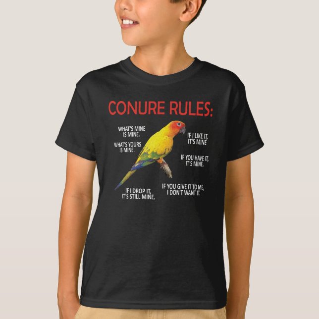 Conure Owner Conure Lover Parrot Bird Sun Conure T-Shirt (Front)