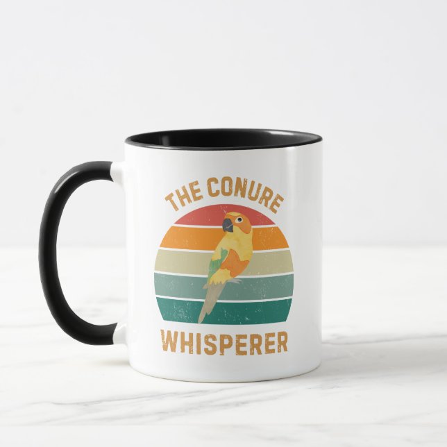 Conure Whisperer - Funny Parrot Lover & Bird Owner Mug (Left)