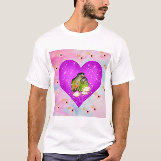CONURES IN LOVE CUDDLING T SHIRT (Front)