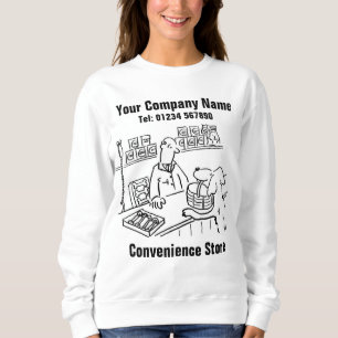 Convenience Store Cartoon Sweatshirt