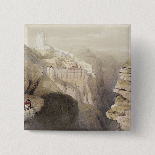 Convent of St. Saba, April 4th 1839, plate 51 from 15 Cm Square Badge (Front)