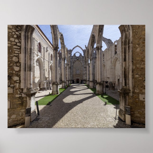 Convento do Carmo in Lisbon Poster (Front)