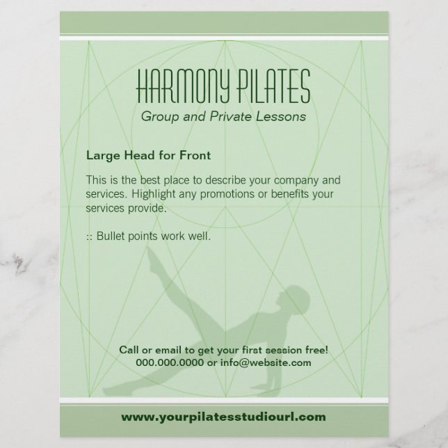Convergent Lines Pilates Flyer (Front)