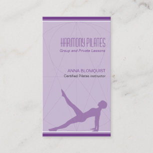 Convergent Lines Purple Pilates Business Card