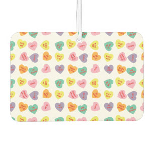 Conversation Candy Hearts Car Air Freshener