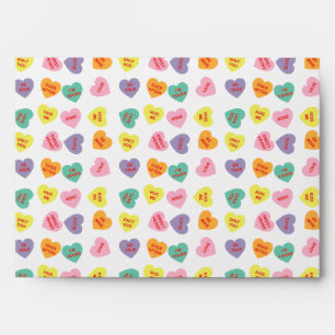 Conversation Candy Hearts Greeting Card Envelope