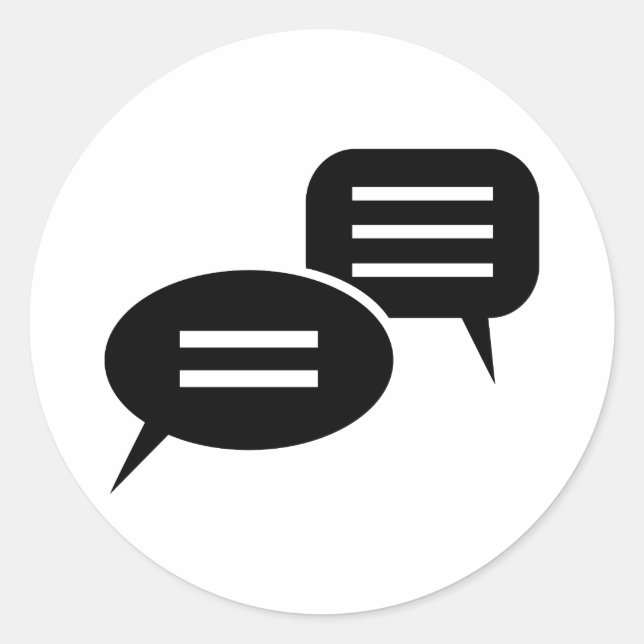 Conversation Classic Round Sticker (Front)