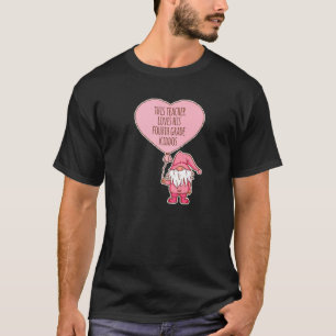 Conversation Heart 4th Grade Teacher Love His Vale T-Shirt
