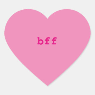 Conversation Heart Stickers, BFF Heart Sticker