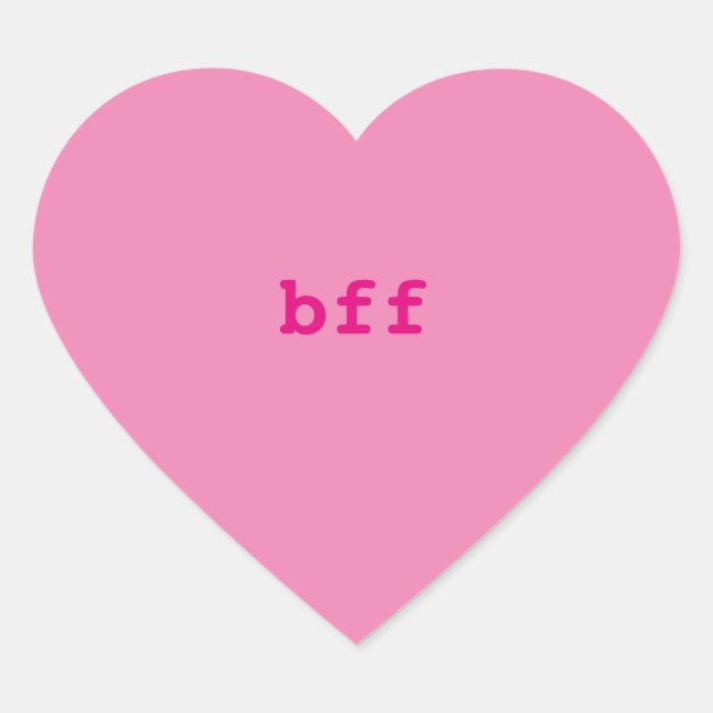 Conversation Heart Stickers, BFF Sticker (Front)