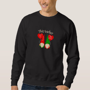 Conversation Heart Teacher Love Her 5th Grade Vale Sweatshirt