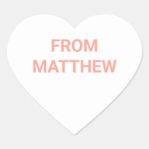 Conversation Heart Valentine's Day Stickers