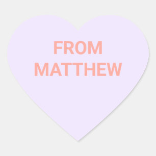 Conversation Heart Valentine's Day Stickers