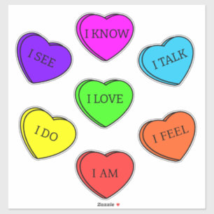 Conversation Hearts   Chakra Affirmations