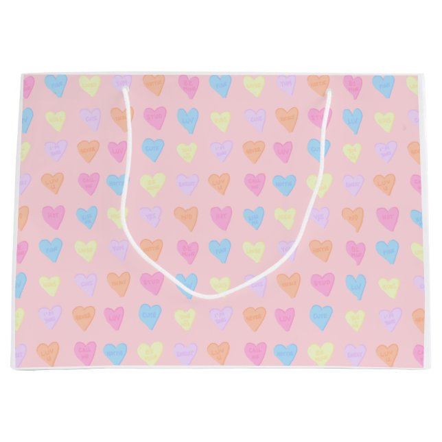 Conversation hearts gift bag  (Front)