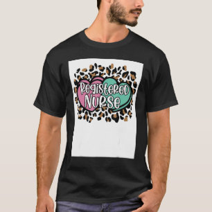 Conversation Hearts Leopard Registered Nurse For M T-Shirt