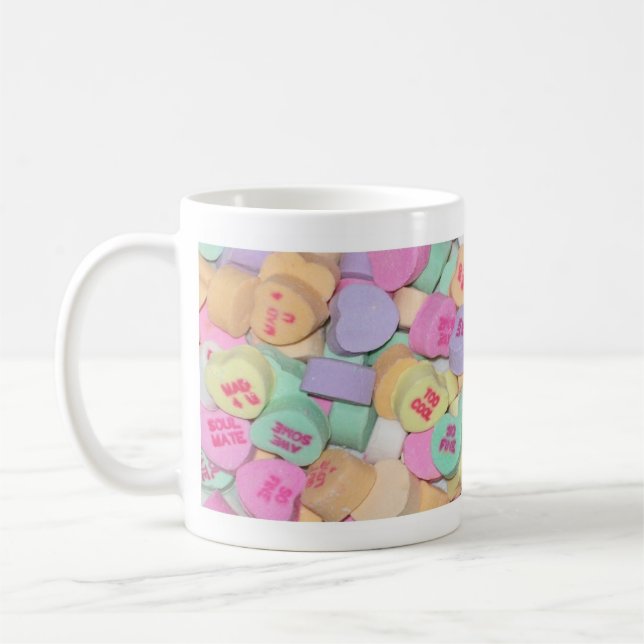 Conversation Hearts Valentine Mug (Left)