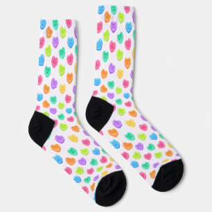 Conversation Hearts Valentines Day Pattern Socks