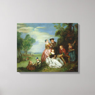 Conversation in a Park Canvas Print
