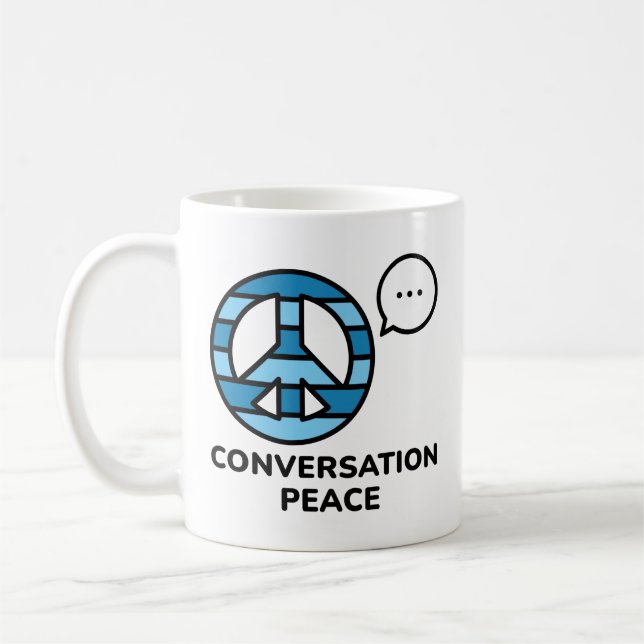 Conversation Peace Coffee Mug (Left)