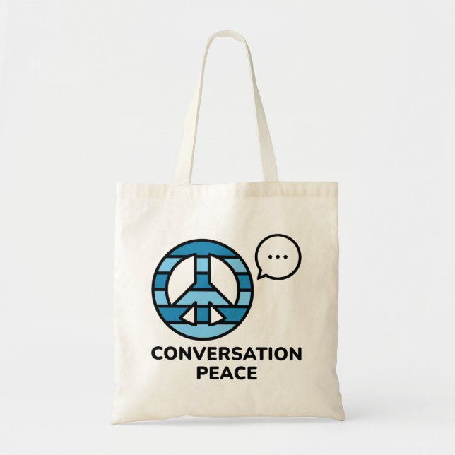 Conversation Peace Tote Bag (Front)