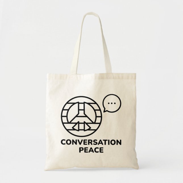 Conversation Peace Tote Bag (Front)