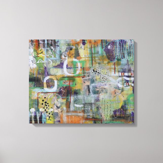 Conversation Piece Abstract Art Canvas Print (Front)