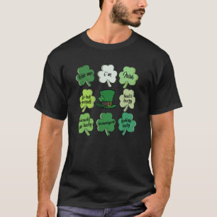 Conversation Shamrocks  Irish Patrick's Day Retro T-Shirt