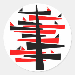 Conversation Tree Classic Round Sticker