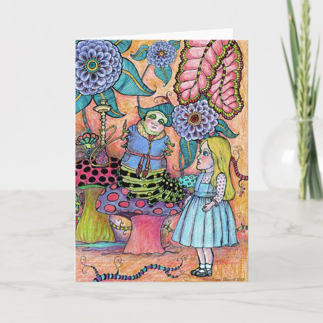 Conversation With A Caterpillar Card (Front)