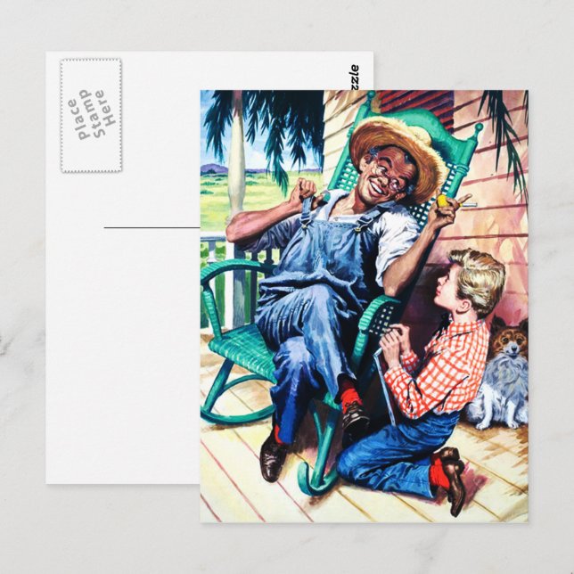 Conversation with Dad Vintage Art  Postcard (Front/Back)