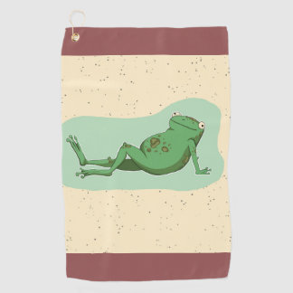 Conversational Frog Golf Towel