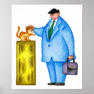 Conversations with cats. Relaxing commute. Poster