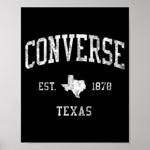 Converse Tx J01 Vintage Athletic Srts Design Poster