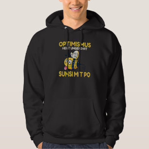 Conversely backprint optimism means Sumsi with Po  Hoodie