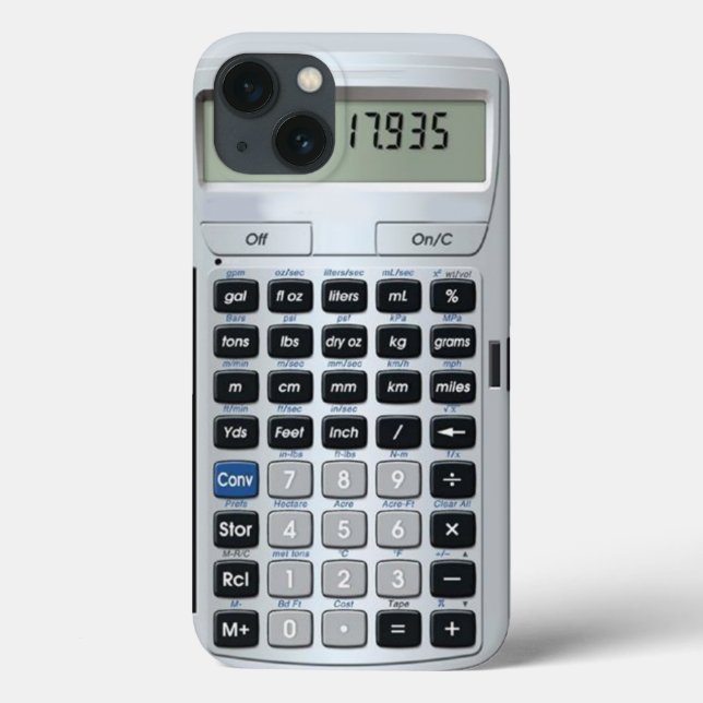conversion calculator iphone case (Back)