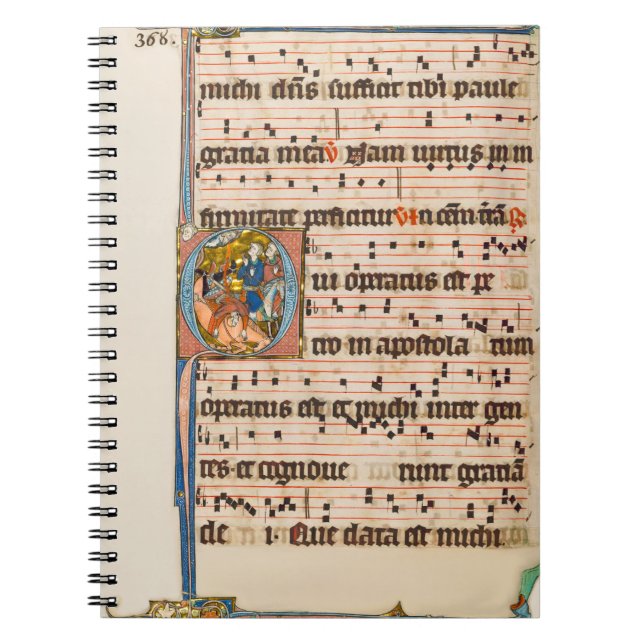 Conversion of saint Paul Mediaeval Manuscript Notebook (Front)