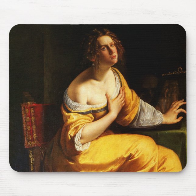 Conversion of the Magdalene - Artemisa Gentileschi Mouse Mat (Front)